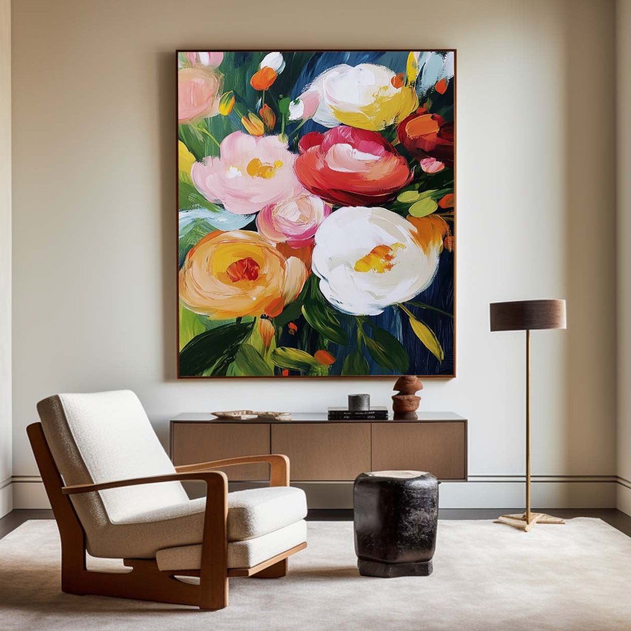 Colorful Floral Modern Abstract Wall Art