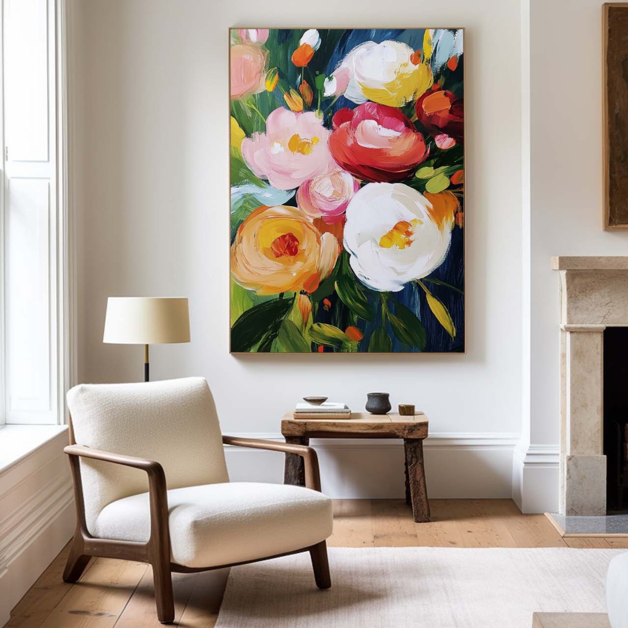 Colorful Floral Modern Abstract Wall Art