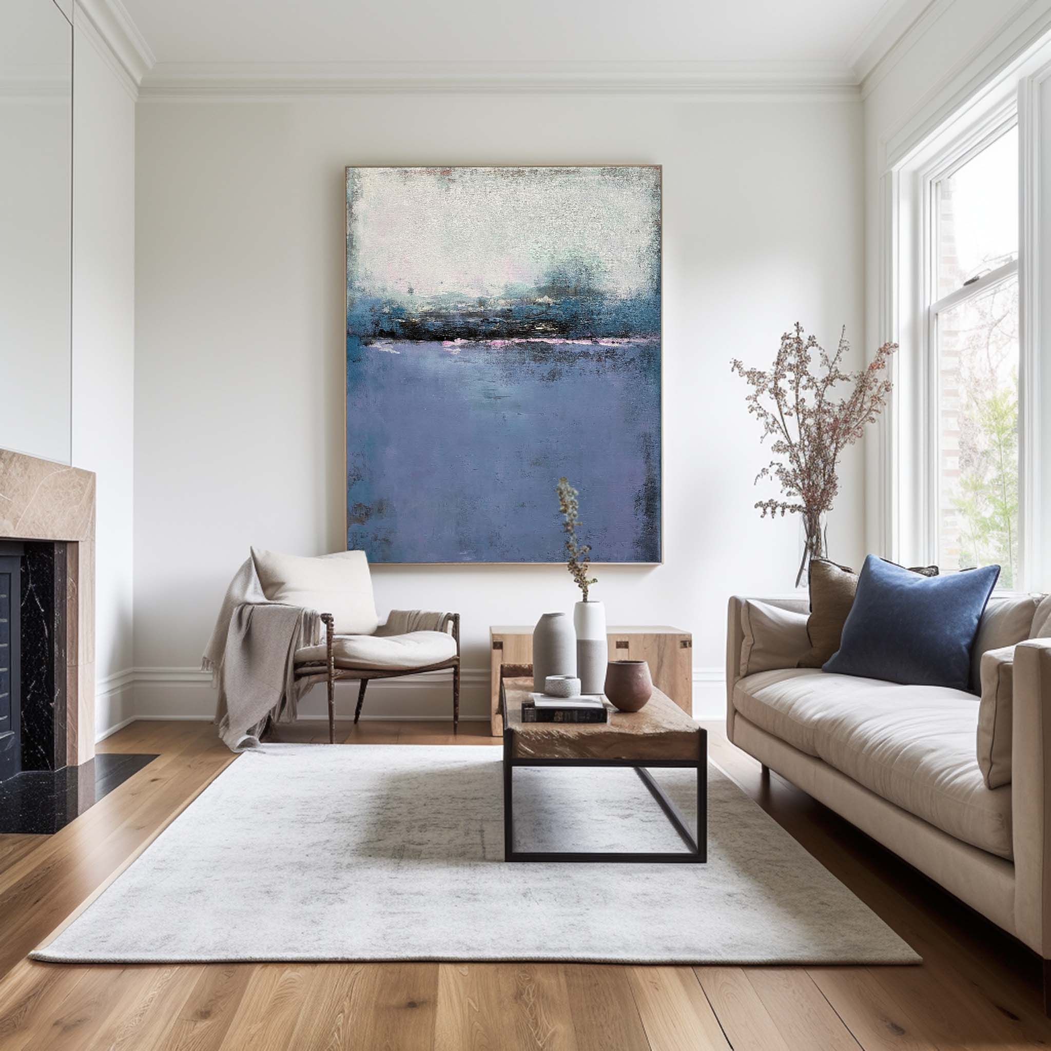 Blue Minimalist Painting ABAV167 - Neutralighting