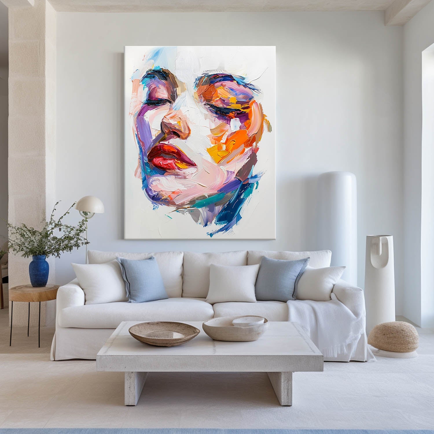 Chromatic Woman Face Art Print