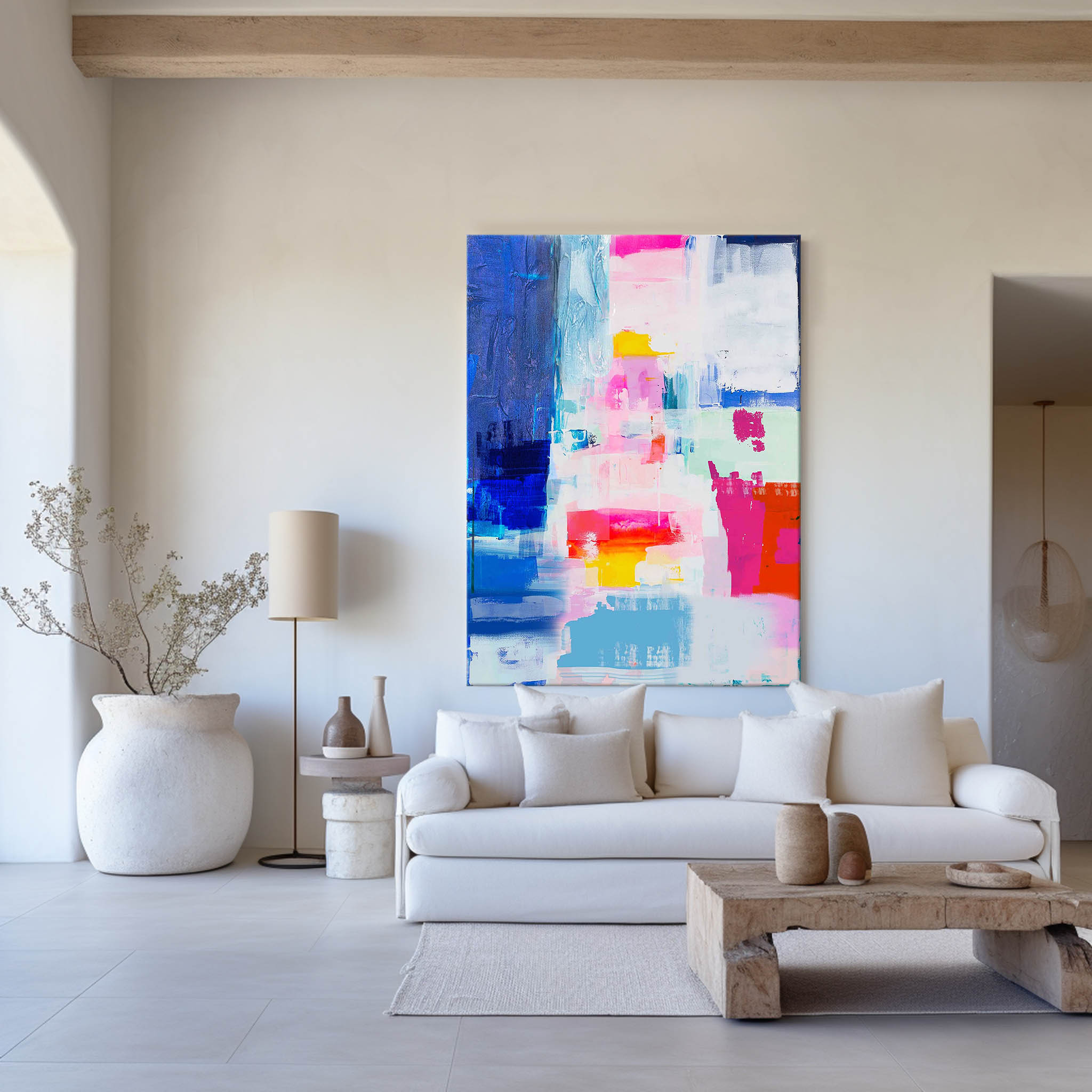 Large Color Abstract Art ABAV01 - Neutralighting
