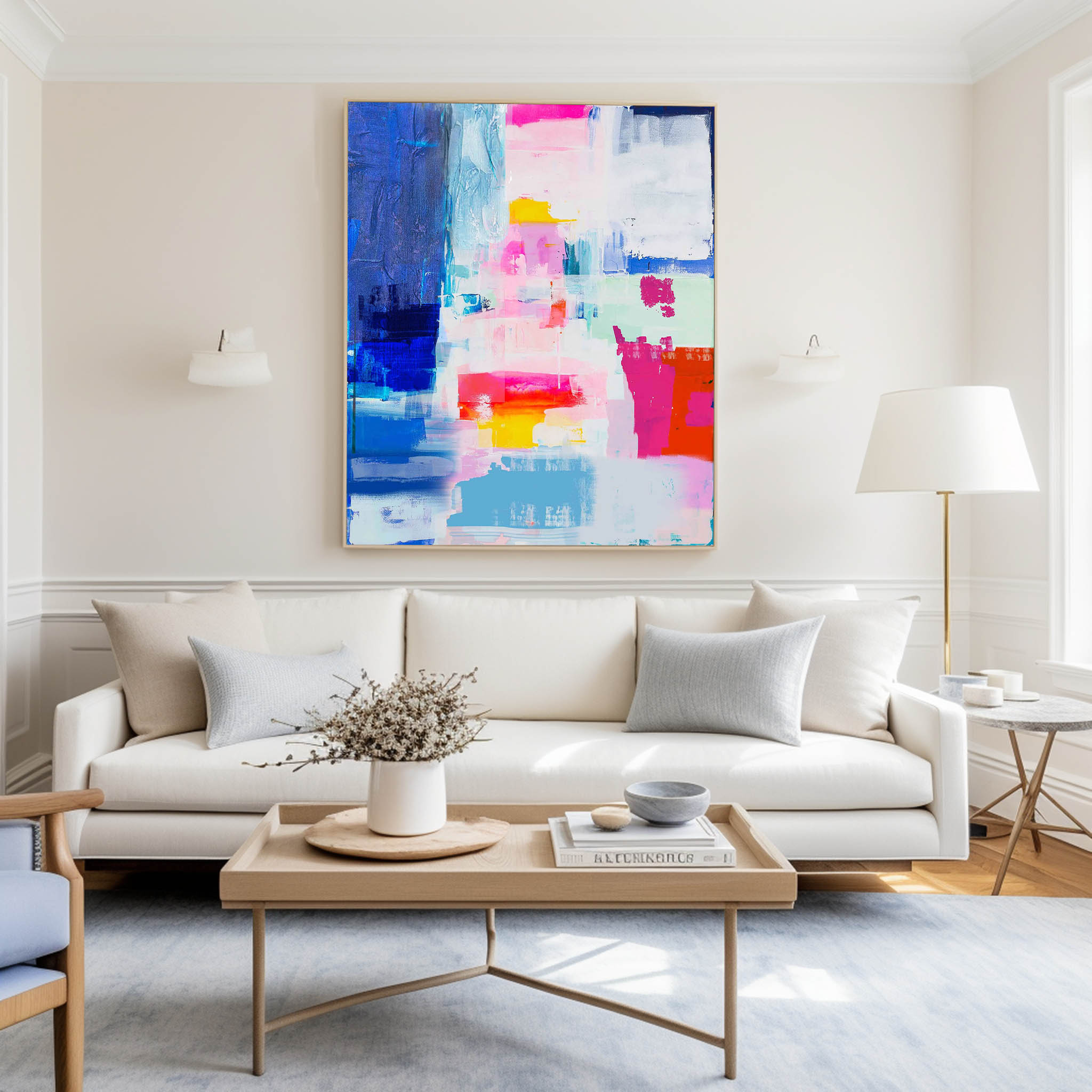 Large Color Abstract Art ABAV01 - Neutralighting