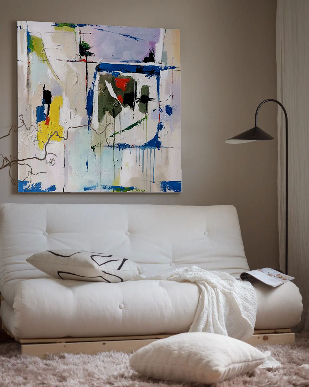 Abstract Canvas Art AB073 - Neutralighting