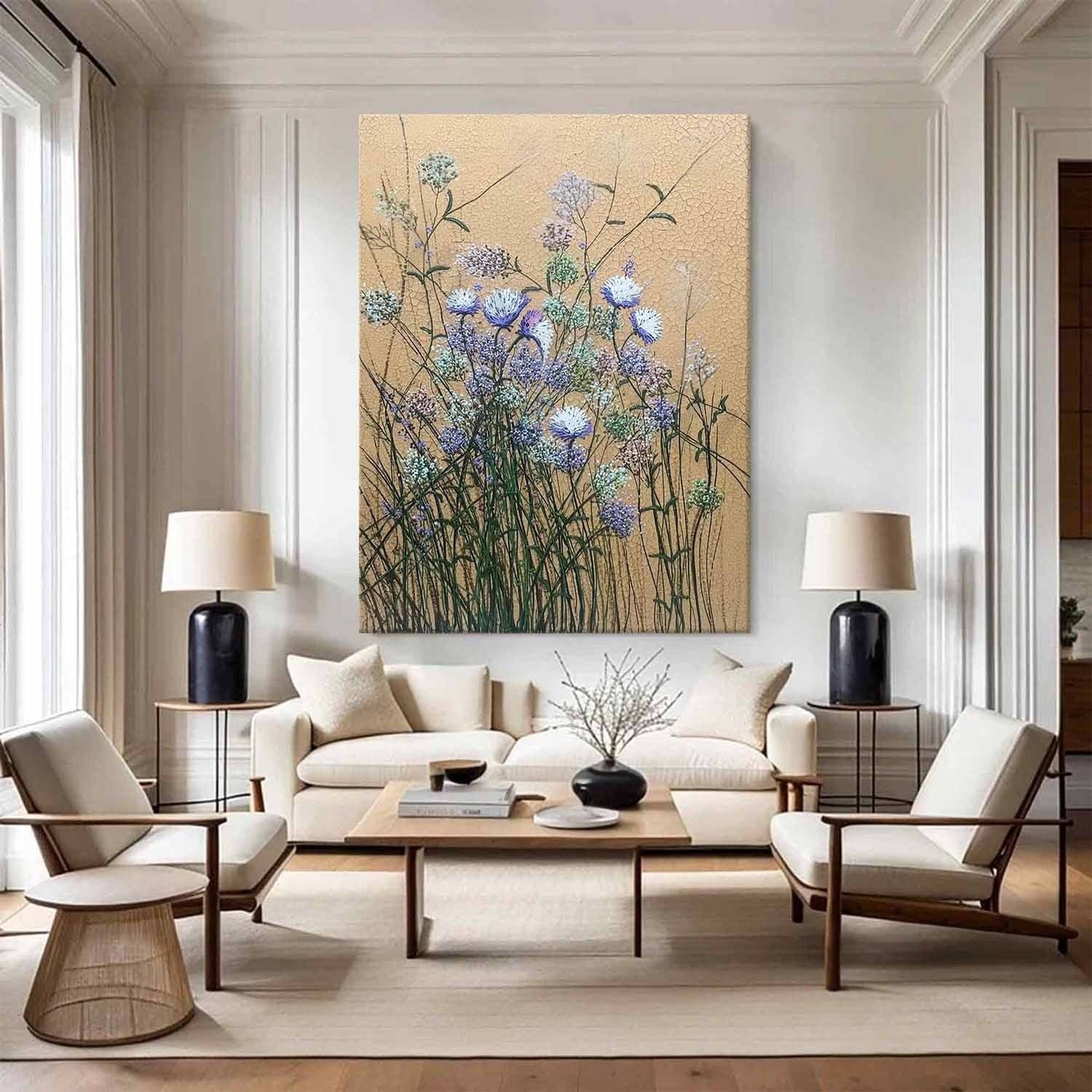 Wall Art Wildflower Meadow Crackle