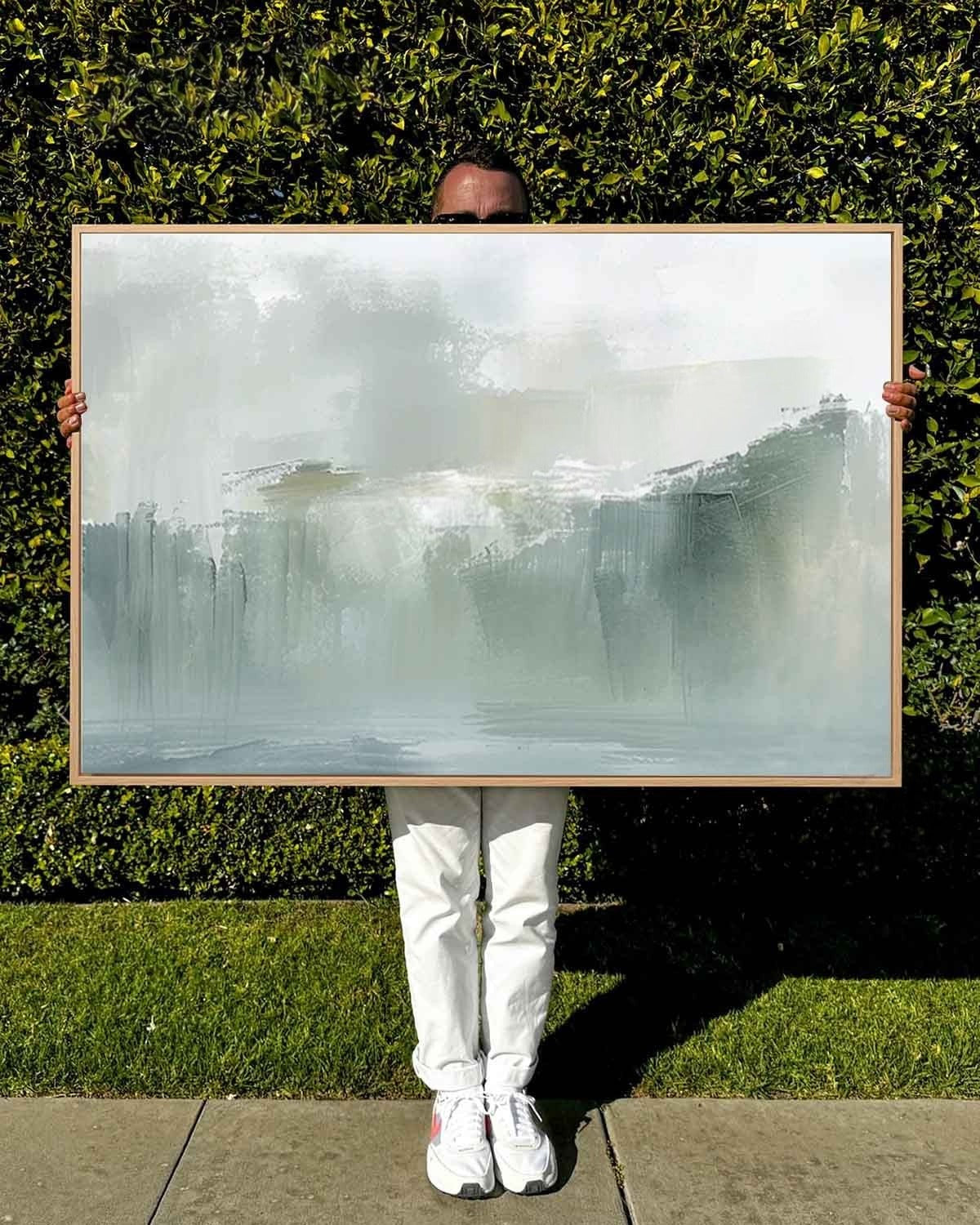 Wall Art Minimalist Textured Misty