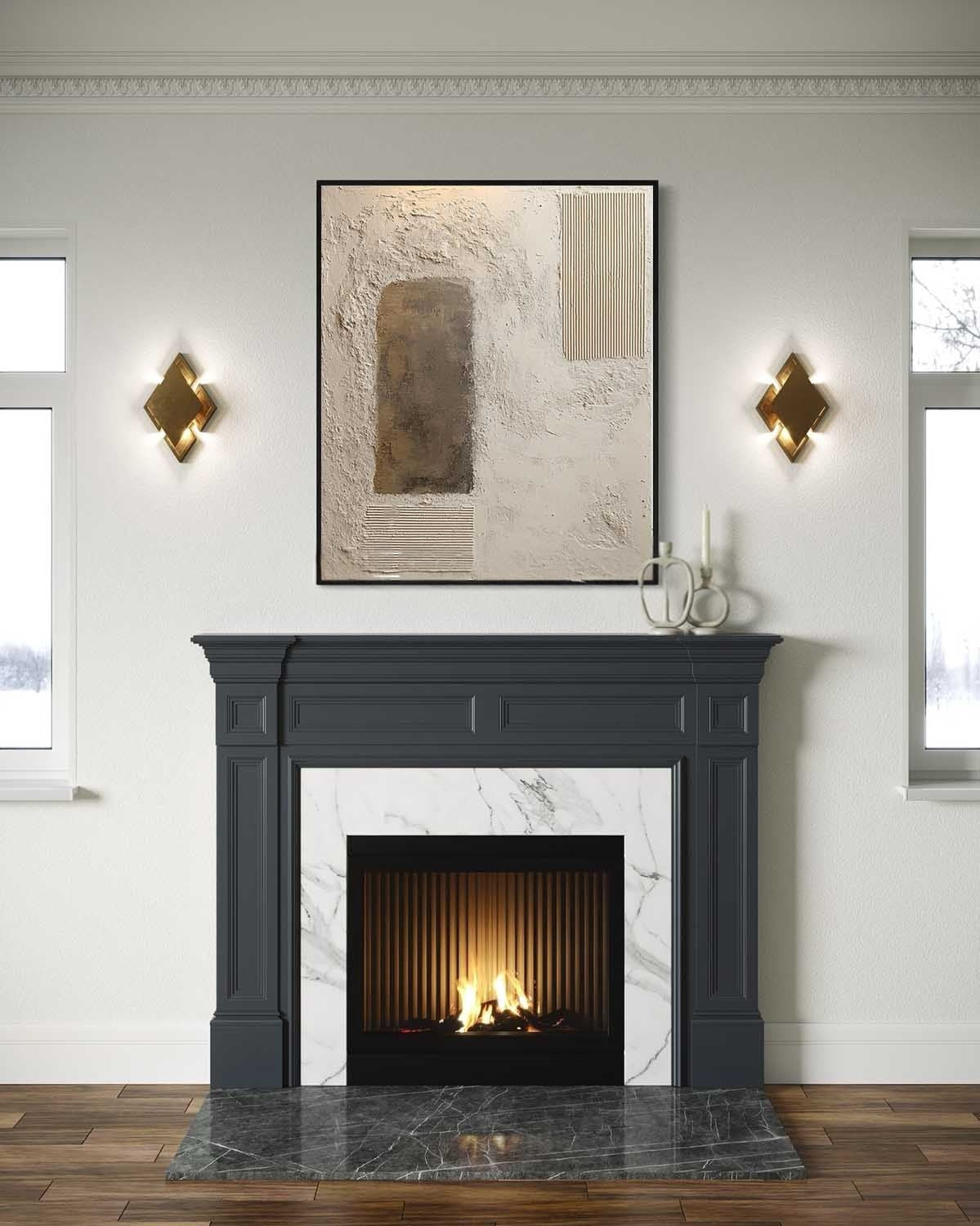 Wabi-Sabi Multi-Texture Abstract Painting