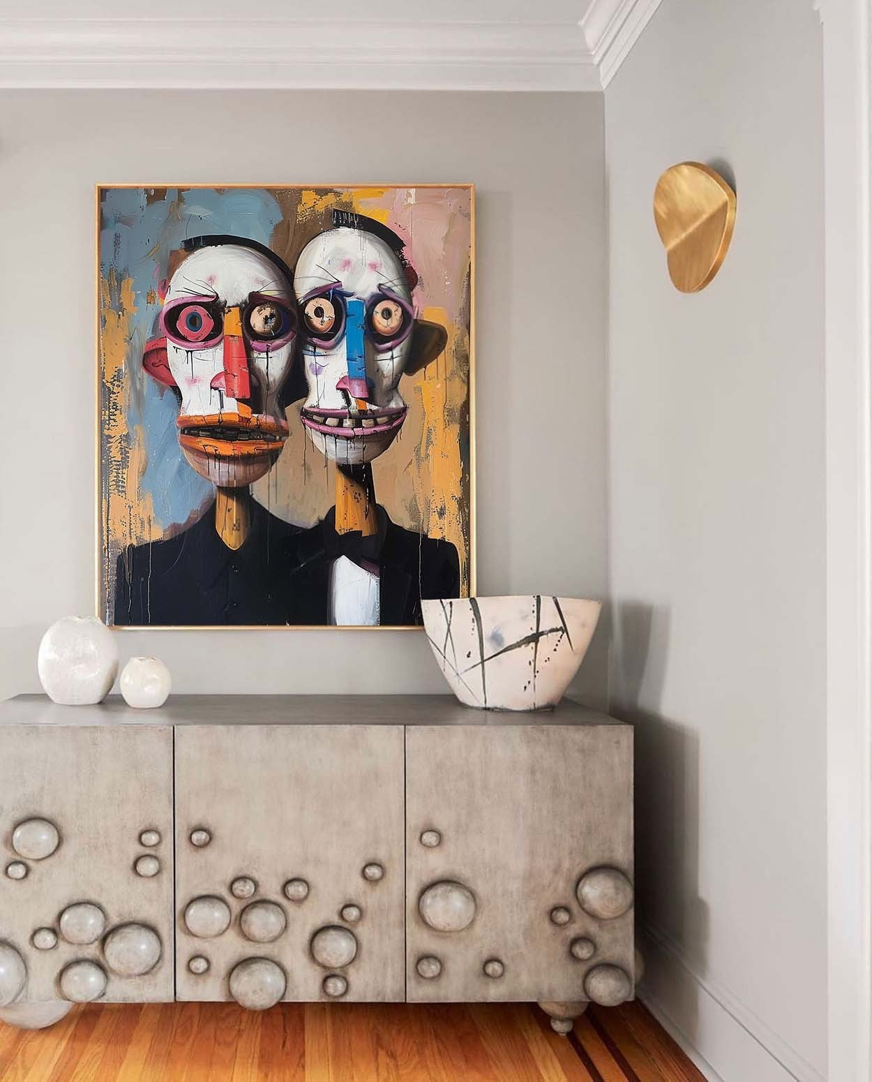 Wall Art Vertical Abstract Expressionist