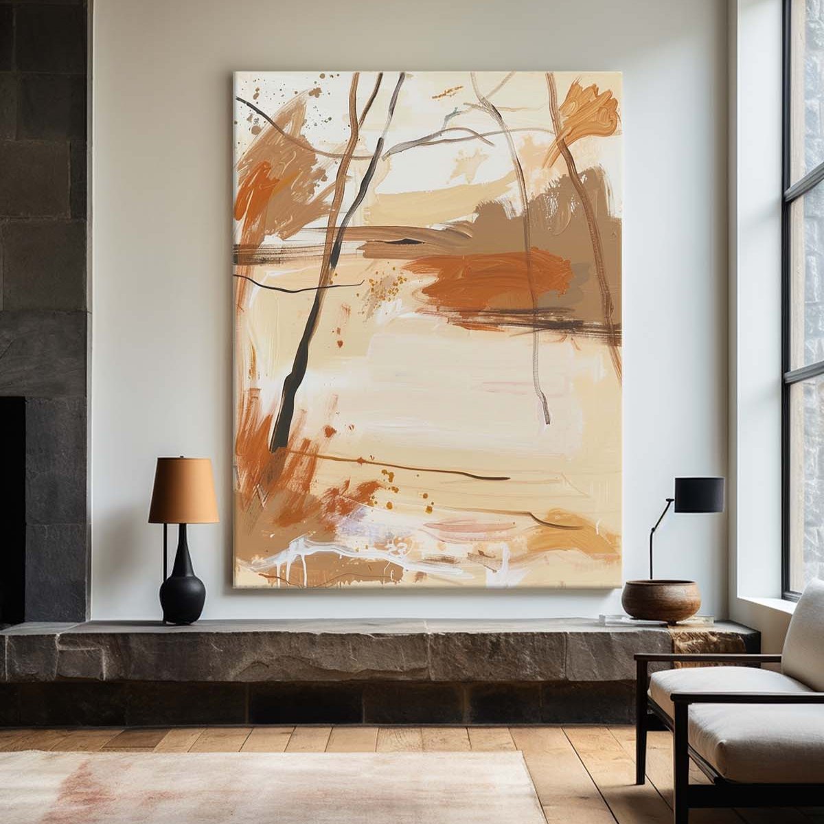 Autumn Branches Abstract Landscape Art
