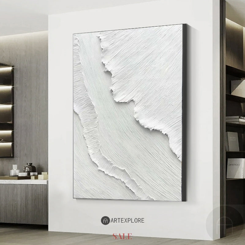 3D White Abstract Painting