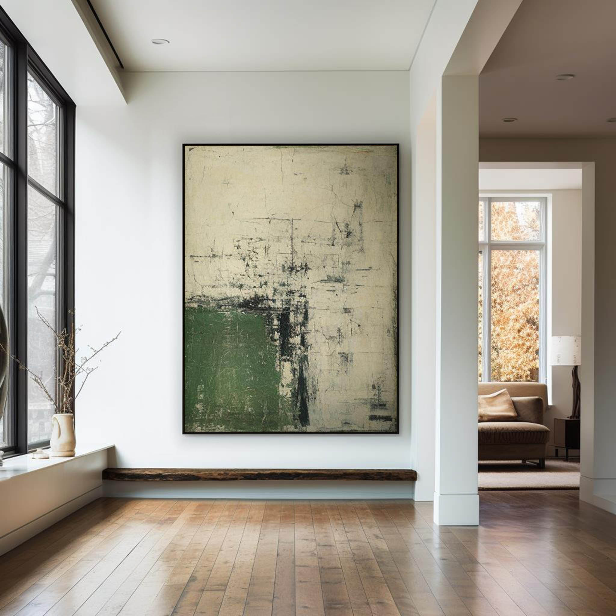 Modern Green Minimalist Painting