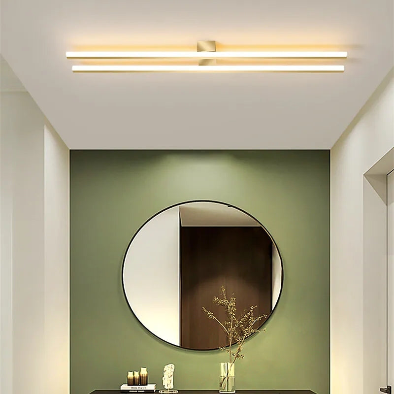 Arisha Modern Minimaliste Flush Mount Ceiling Light, Double-Linear - Neutralighting