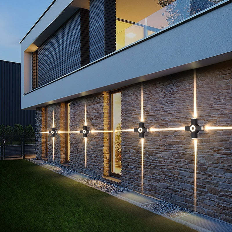 Ovelo Modern Waterproof Minimalist Cross Outdoor Wall Light Garden/Corridor - Neutralighting