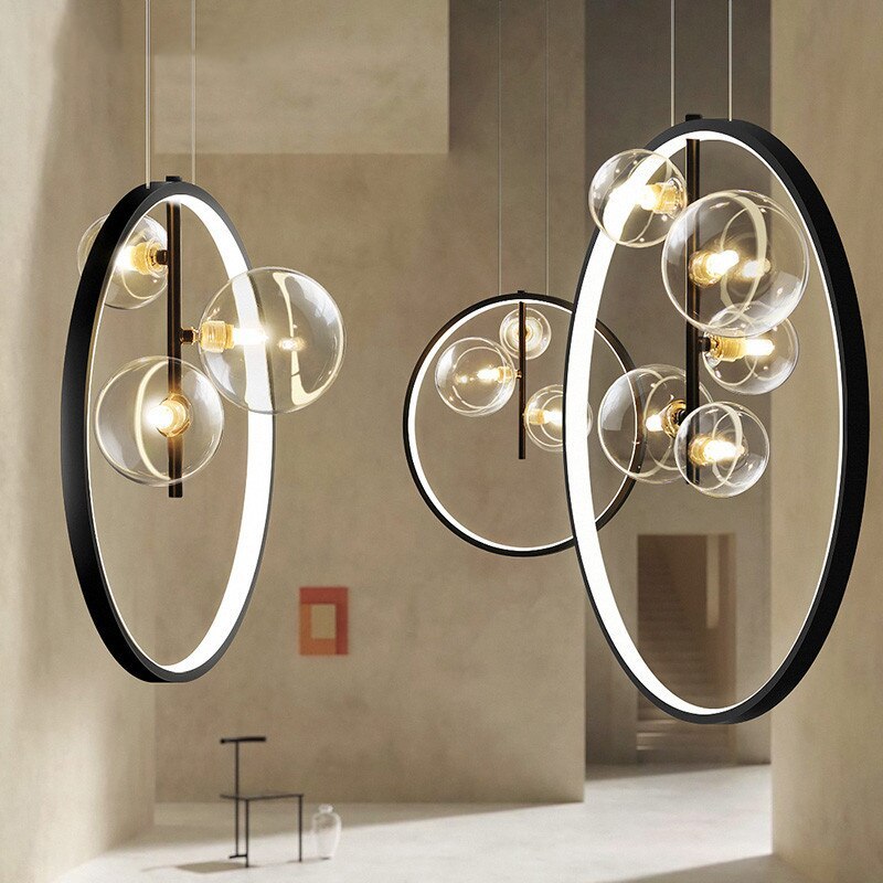 Arisha Nordic Glass Bubbles LED Modern Pendant Light for Dining Room - Neutralighting