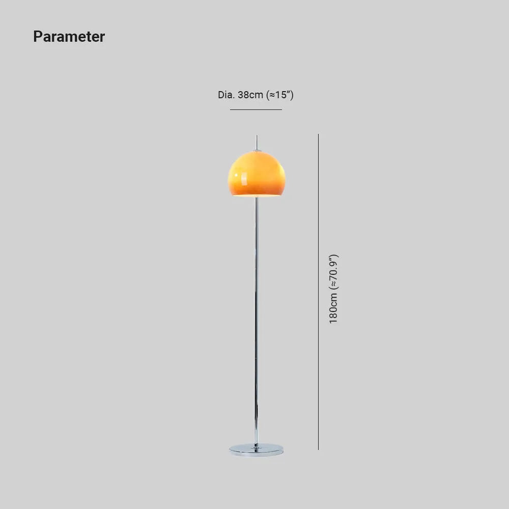 Mira Sunset Dome Glass Floor Lamp - Neutralighting