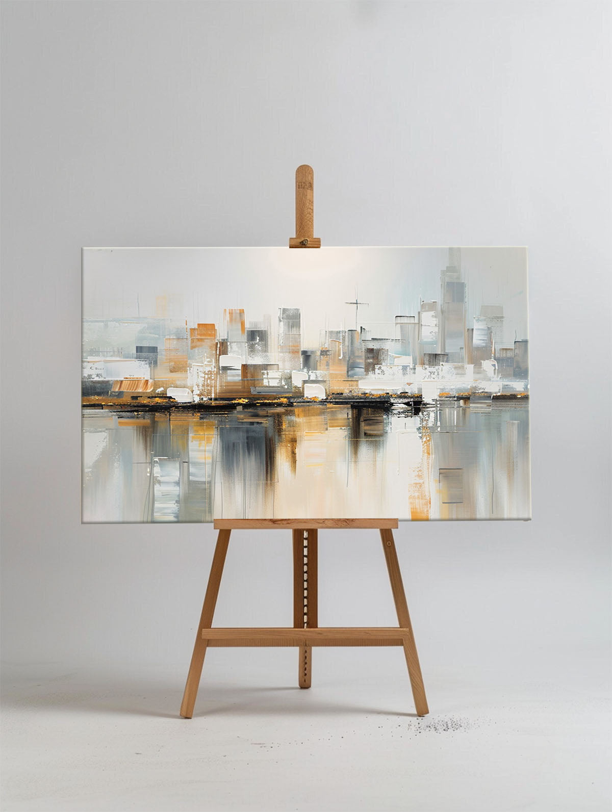 City Skyline Oil Painting