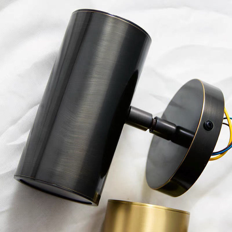 Aria Moden Spotlight cylindrical Metal Wall Lamp, Gold/Black - Neutralighting