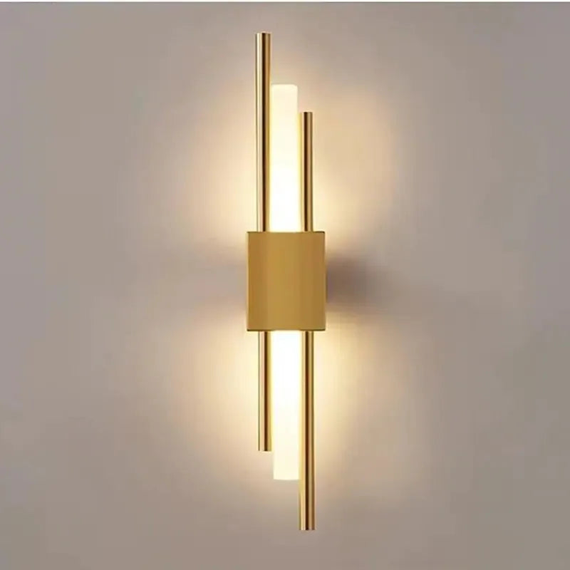Dune Modern Bar Metal LED Wall Lamp, Black/Gold - Neutralighting