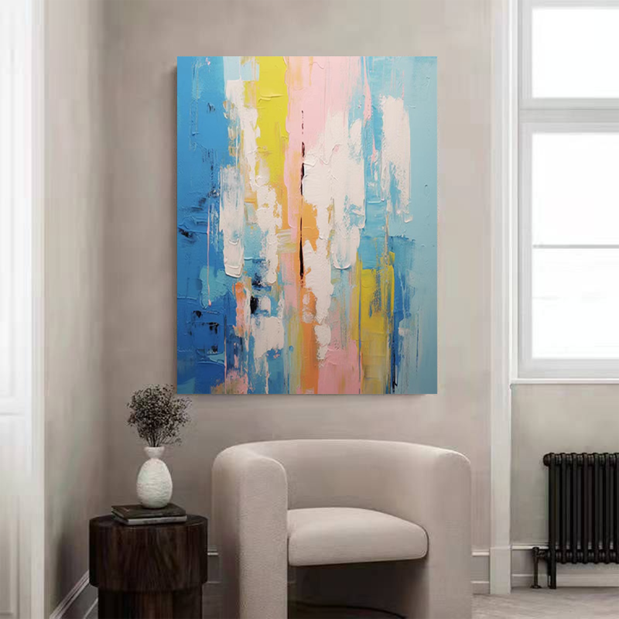 Abstract Canvas Art AB036 - Neutralighting