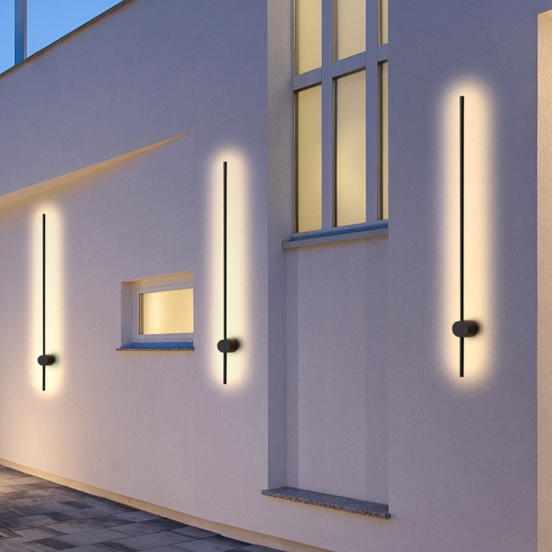 Eonix Minimalist Rotatable Linear Outdoor Wall Lamp, Black - Neutralighting
