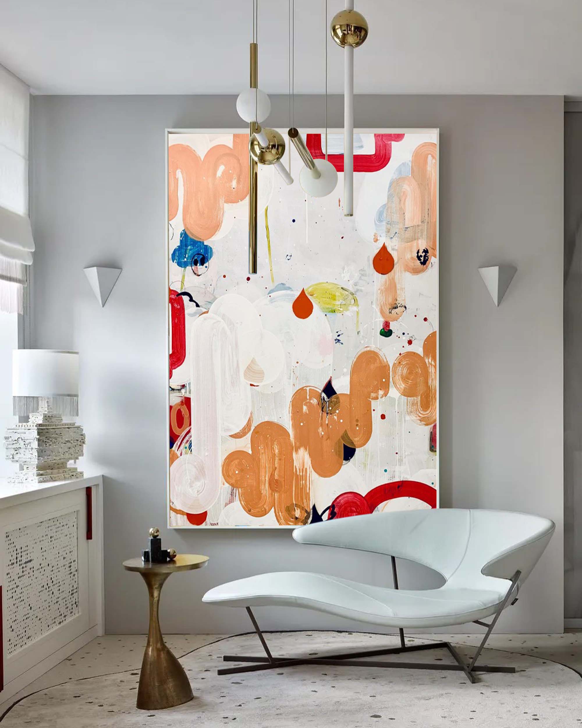 Wall Art Abstract Playful Kidult Floral Decor