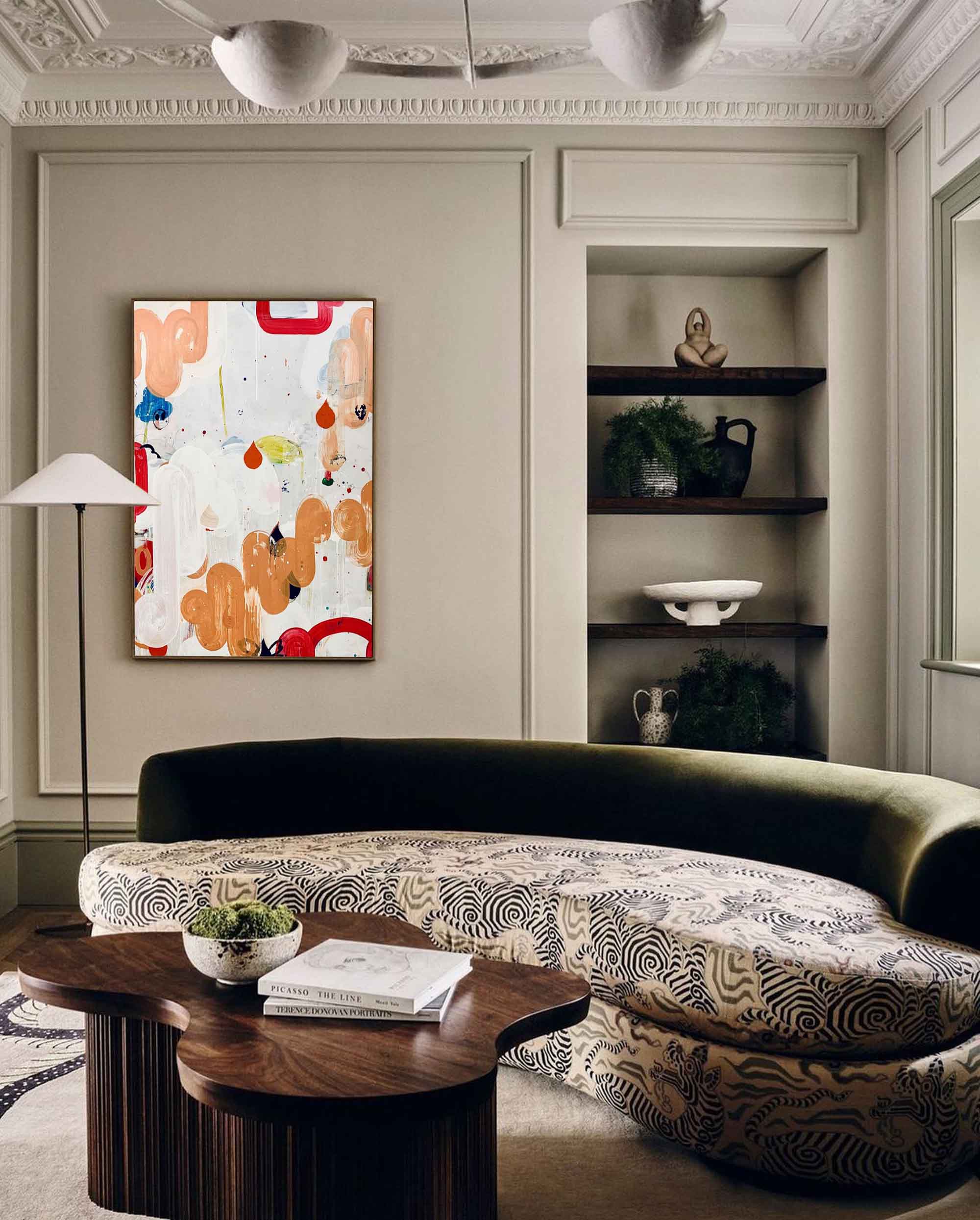 Wall Art Abstract Playful Kidult Floral Decor