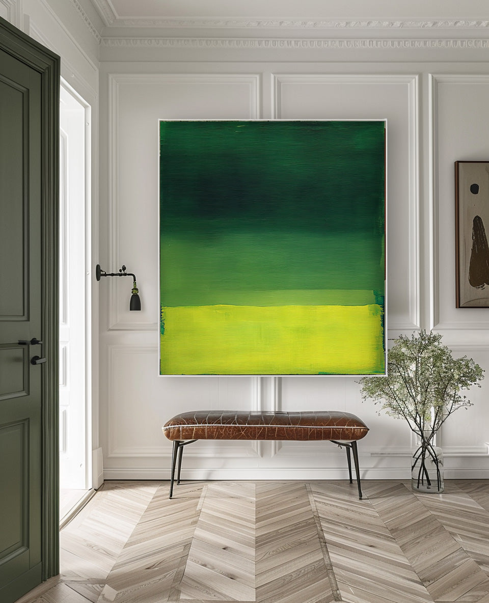 Wall Art Minimalist Natural Abstract Green Scene