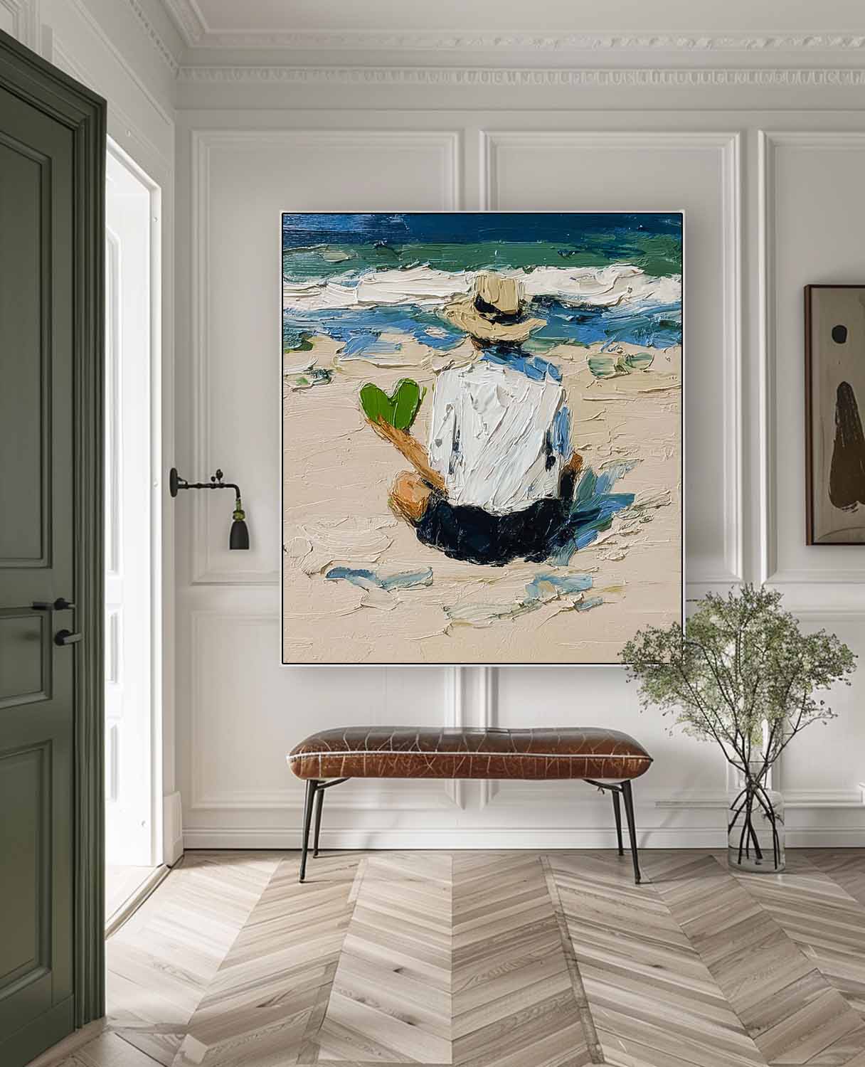 Wall Art Minimalist Impressionist Beach Figure