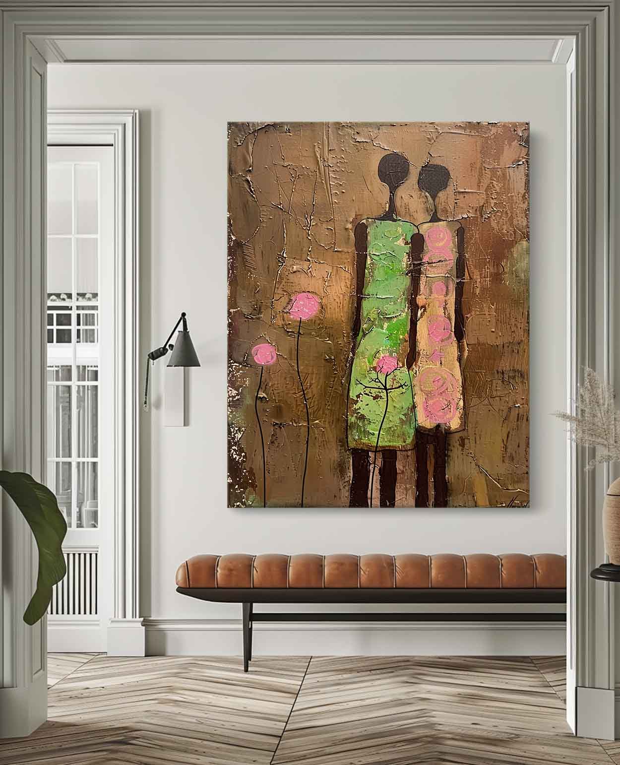 Wall Art Abstract Stylized African Figure Portrait