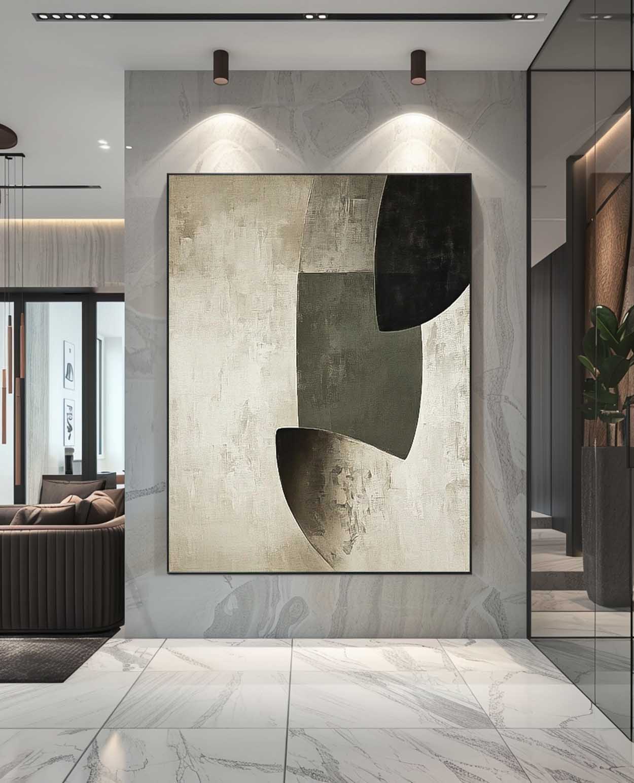 Wall Art Minimalist Earthy Geometric Abstract