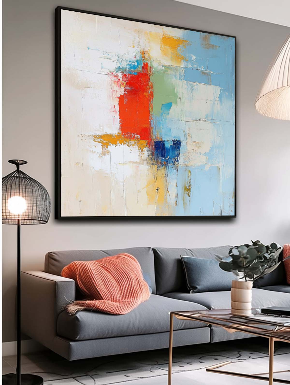 Abstract Canvas Art AB601 - Neutralighting