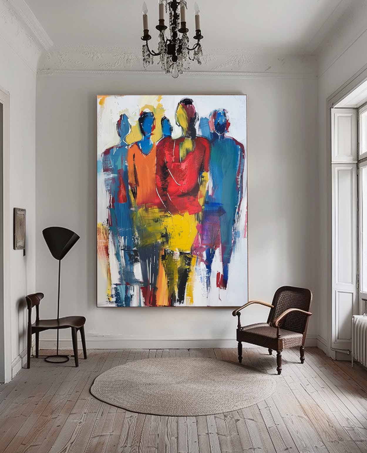 Wall Art Impasto Group Energetic Artistic