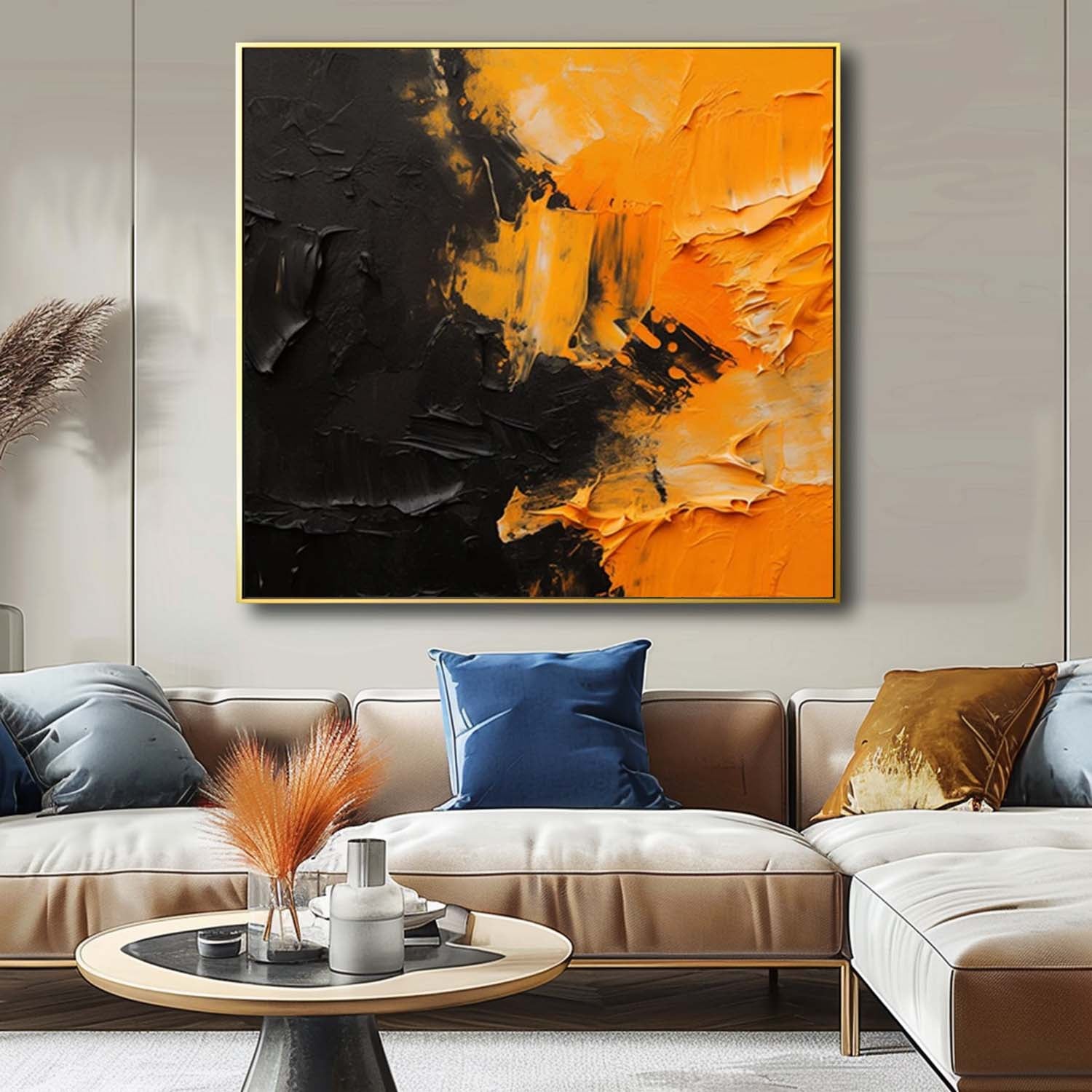 Abstract Canvas Art AB609 - Neutralighting
