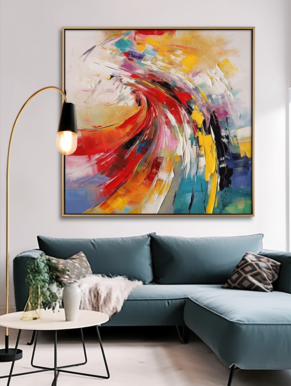 Wall Art Impasto Abstract Contemporary Dynamic