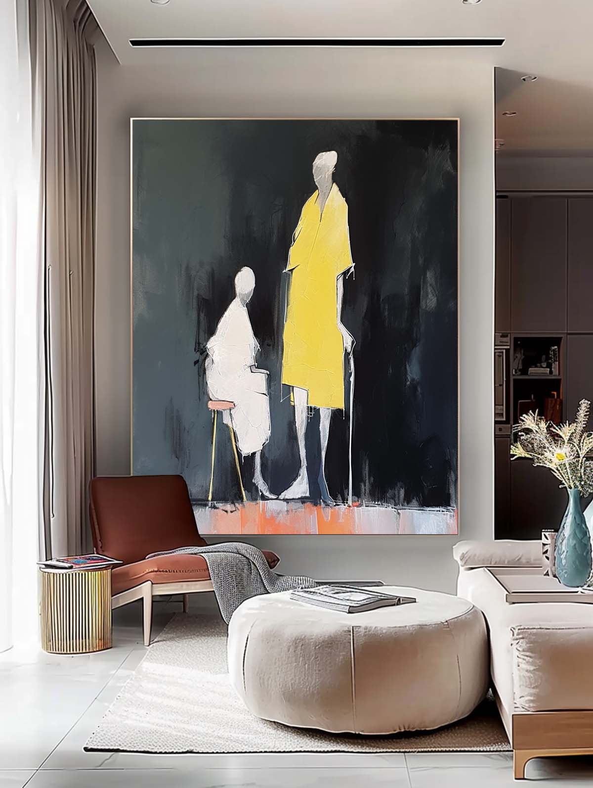 Wall Art People Minimalist Moody Elegant