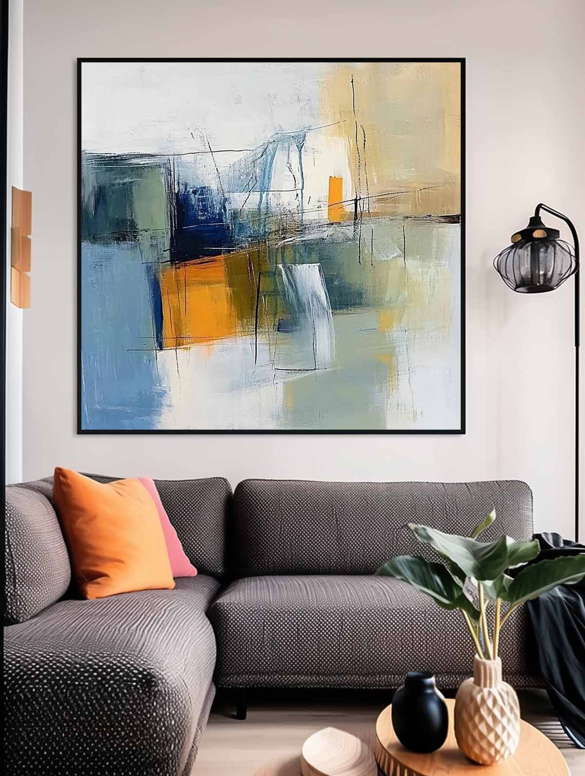 Wall Art Abstract Color Block Calm Serene