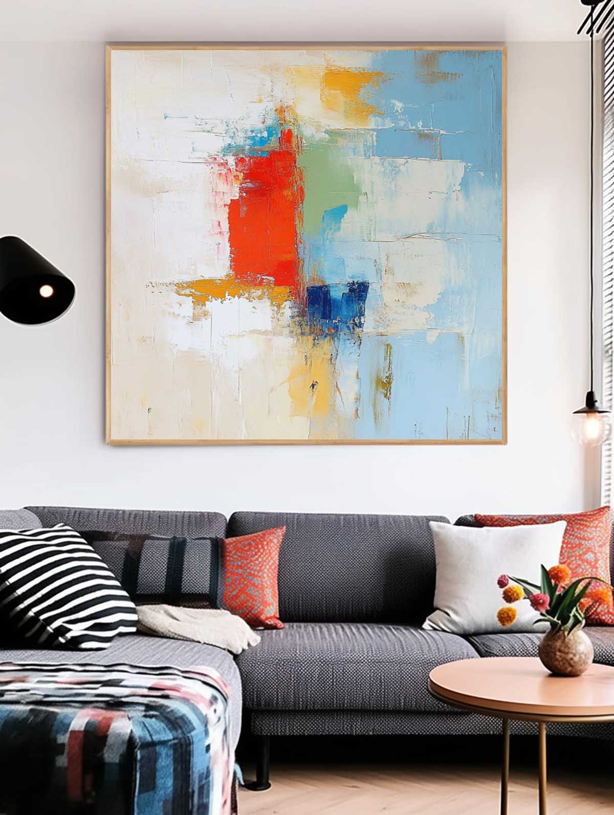 Abstract Canvas Art AB601 - Neutralighting