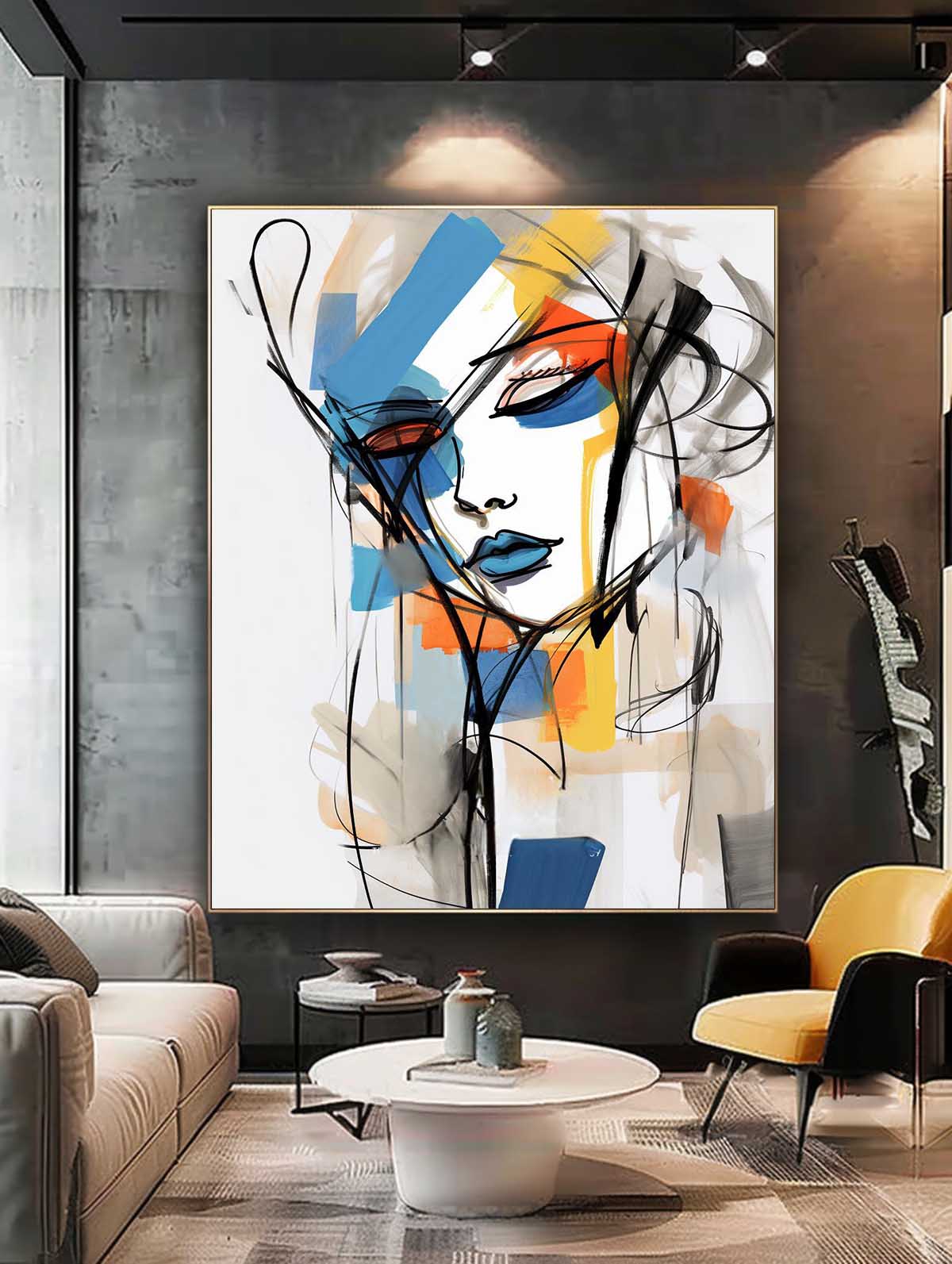 Wall Art People Fashion Abstract Expressive