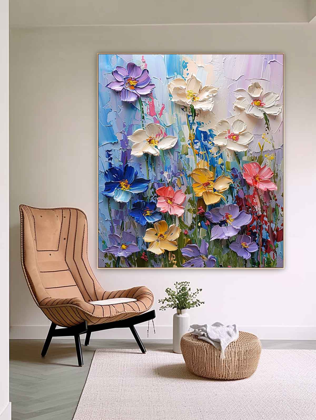 Wall Art Floral Serene Contemplative Elegant