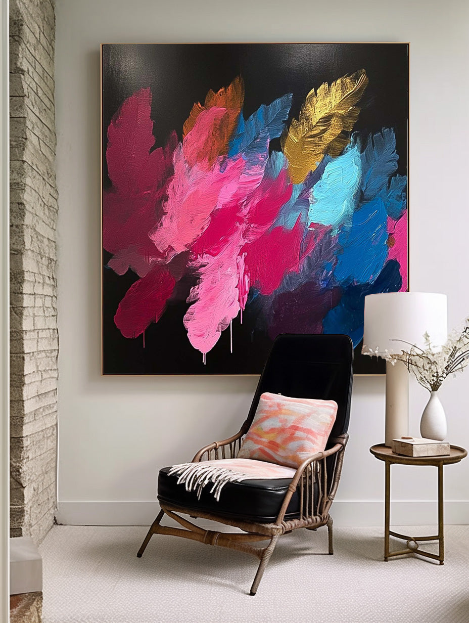 Wall Art Flower Colorful Modern Artistic