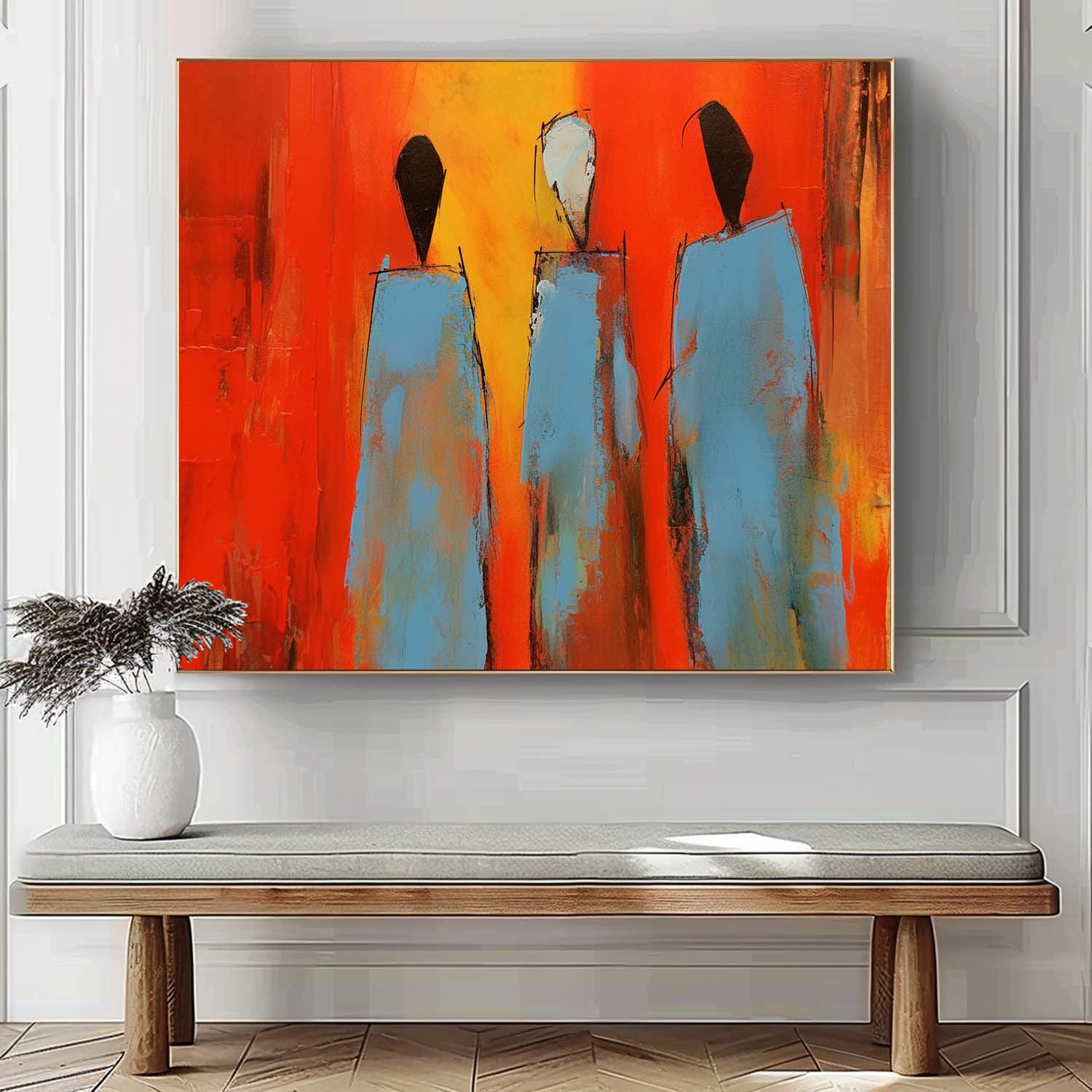 Wall Art Impasto People Modern Abstract Pop