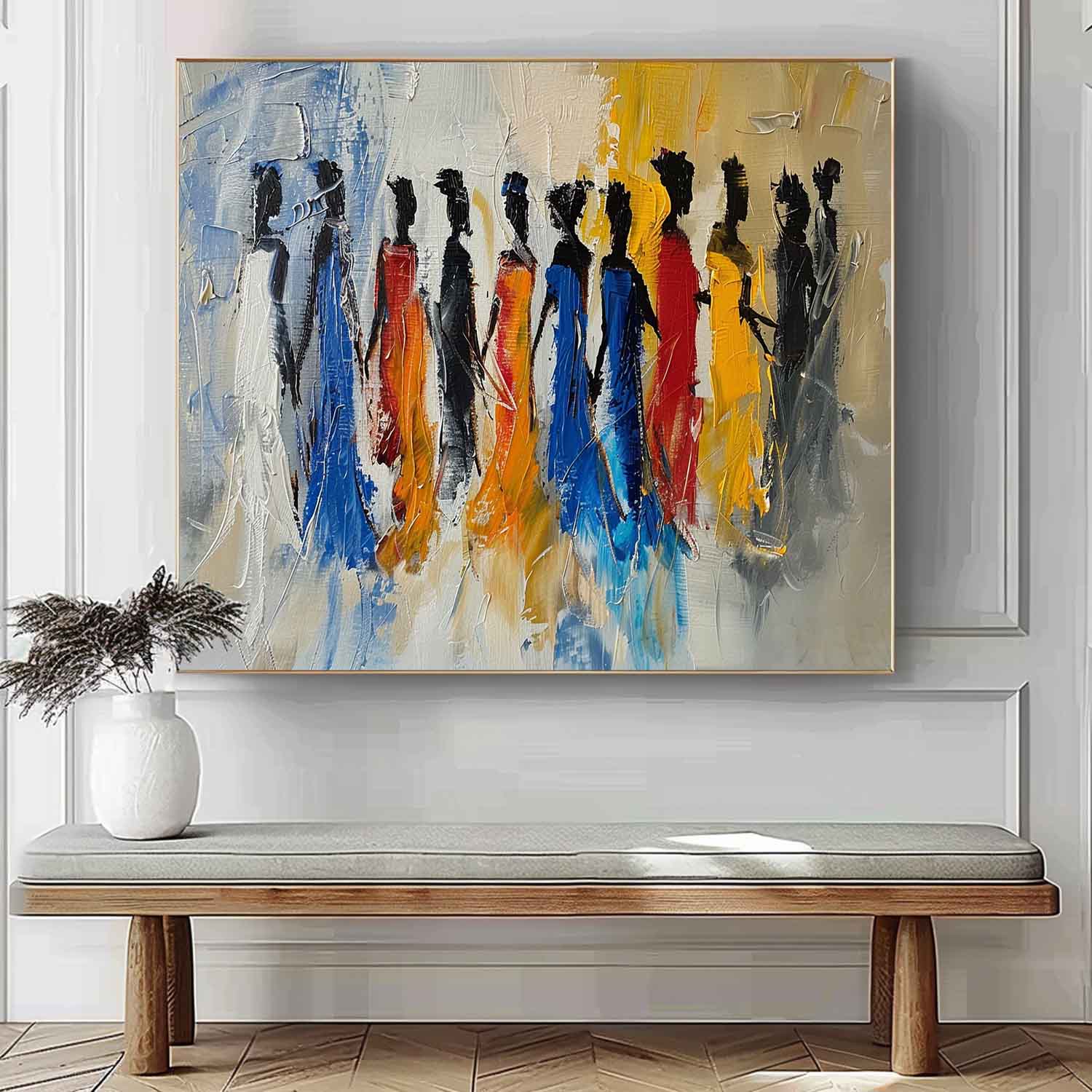Wall Art Figurative Group Contemporary Painterly