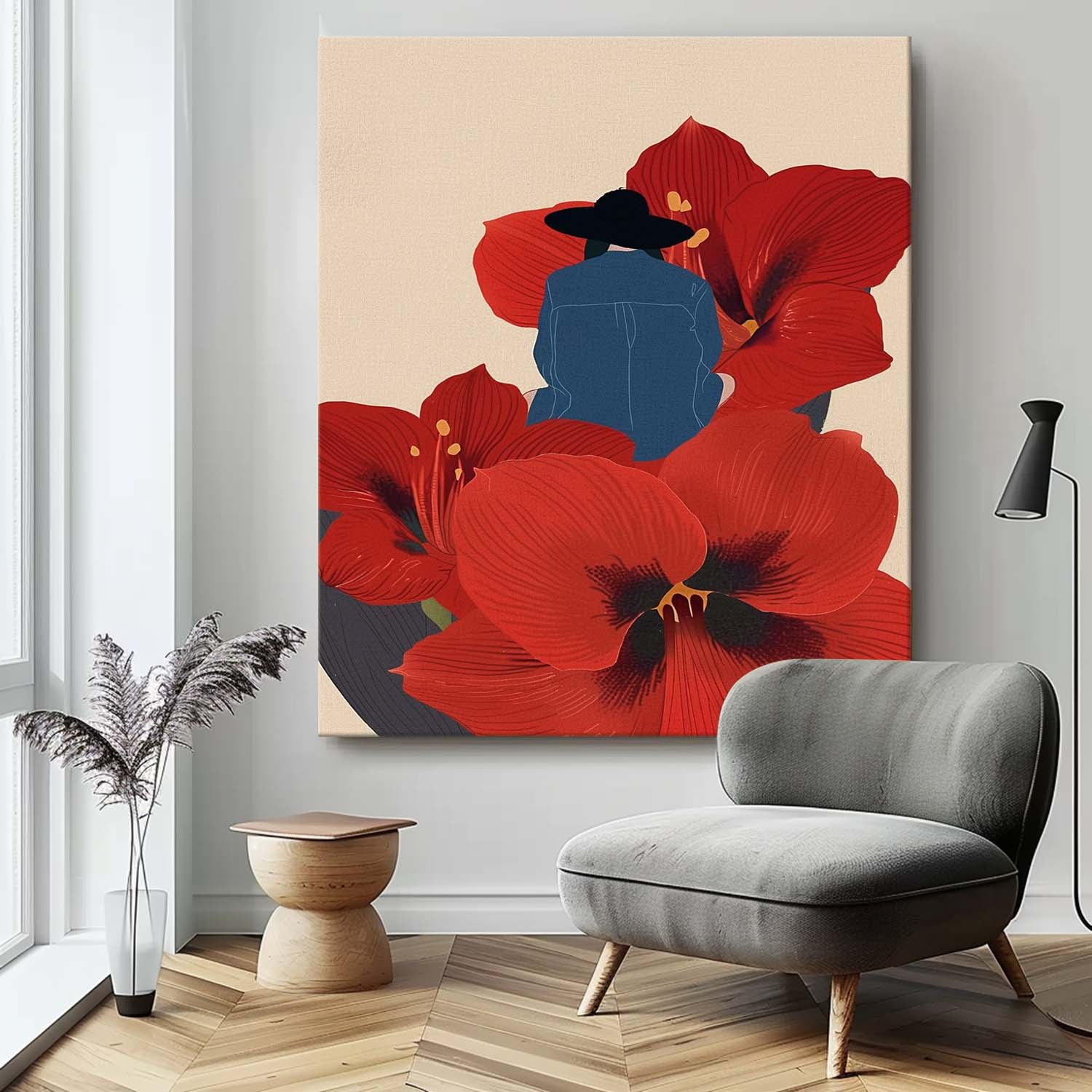 Wall Art People Modern Abstract Oversized Floral