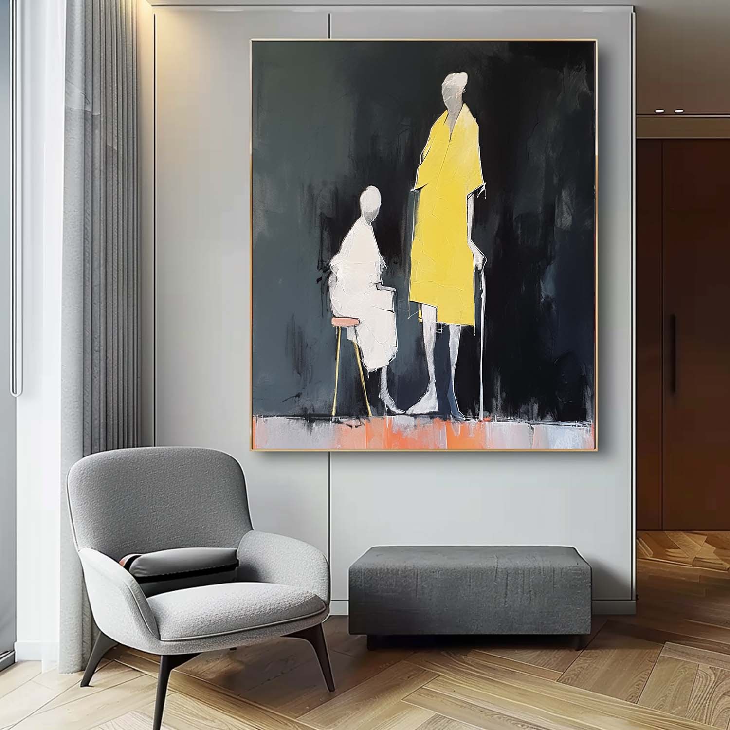Wall Art People Minimalist Moody Elegant