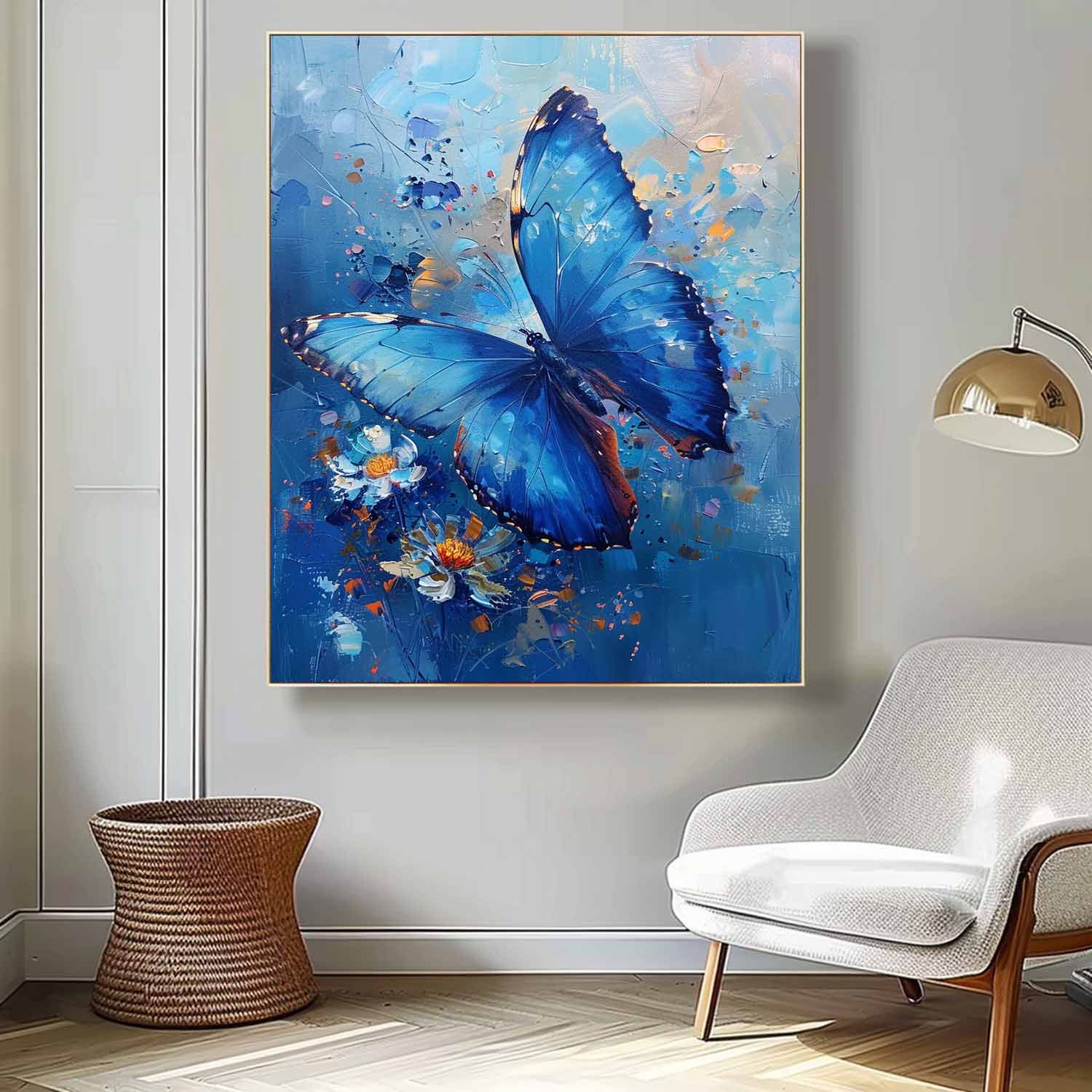 Wall Art Animal Butterfly Painterly Whimsical