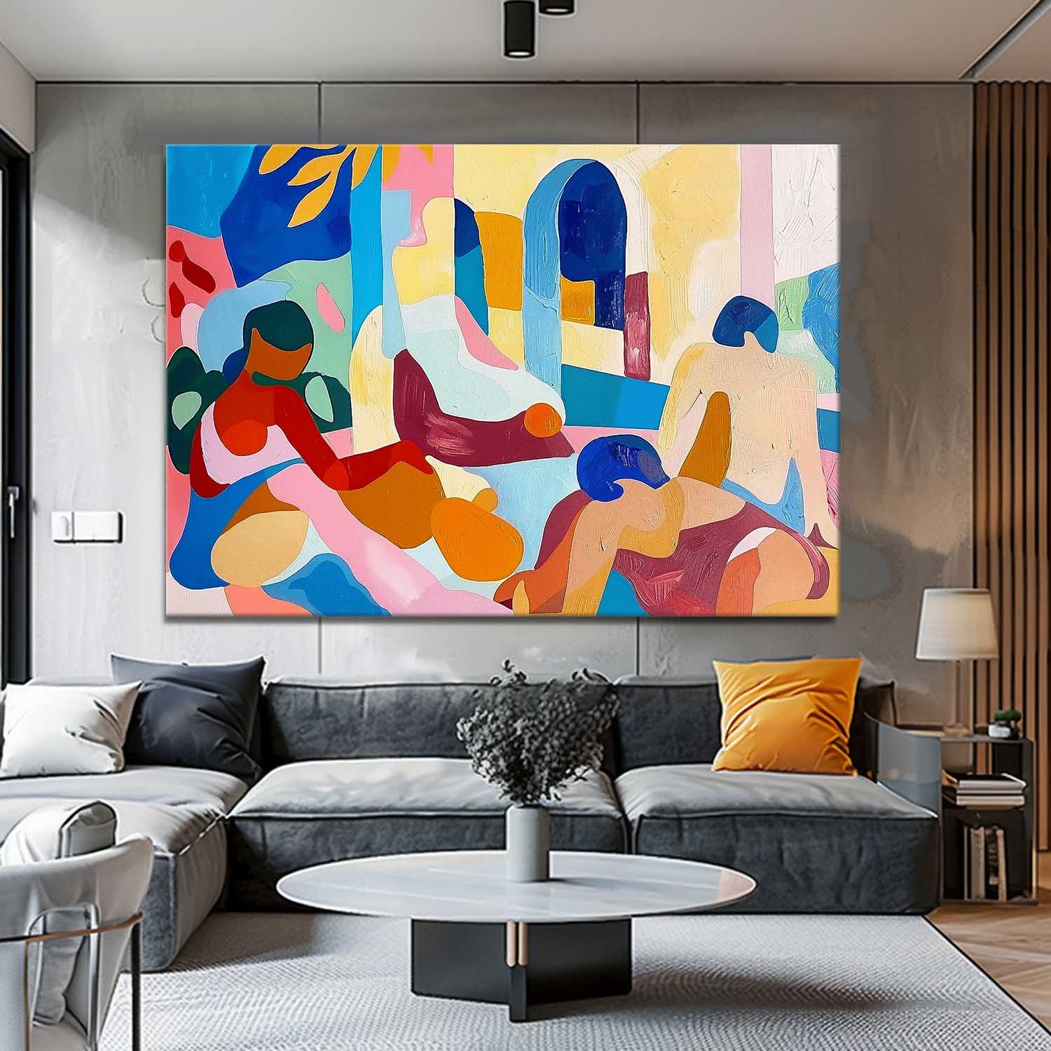 Wall Art Abstract Painterly Scene Elegant