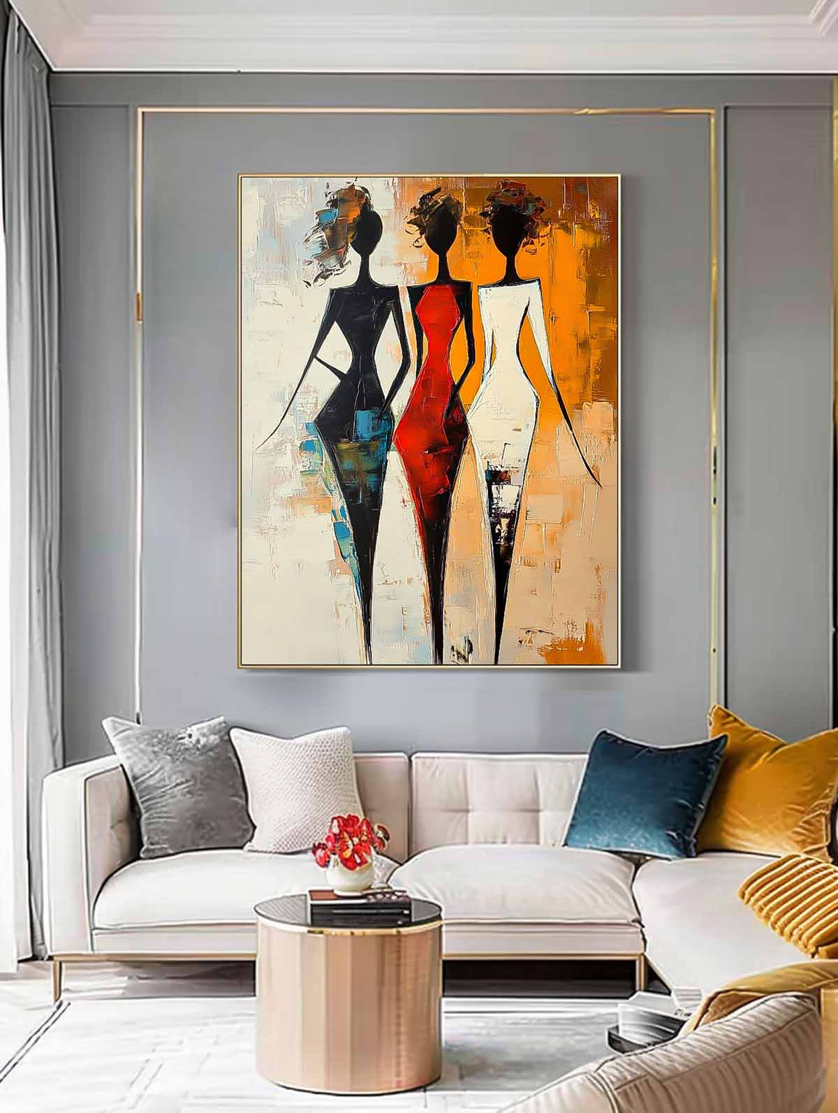 Wall Art Abstract Female Figure Silhouettes