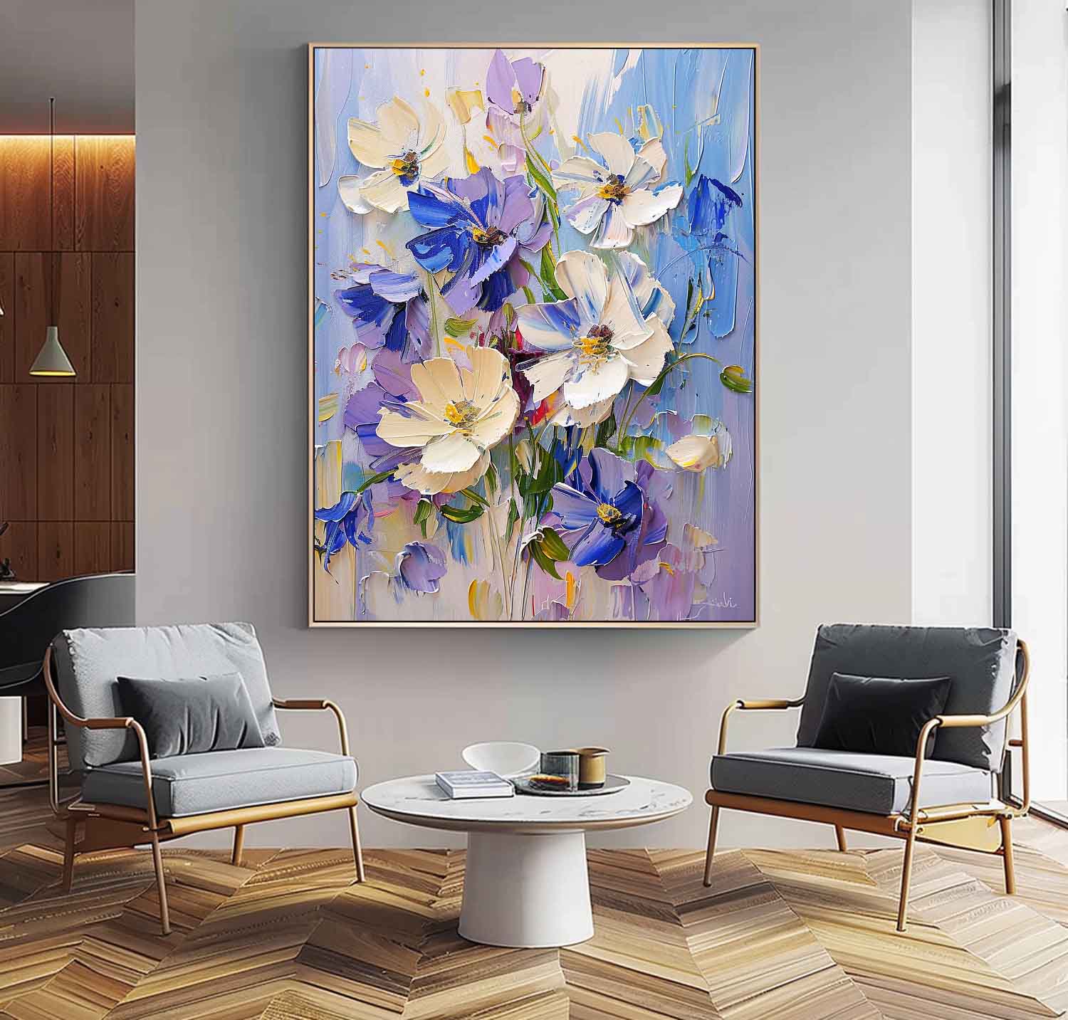 Wall Art Flower Painterly Modern Elegant