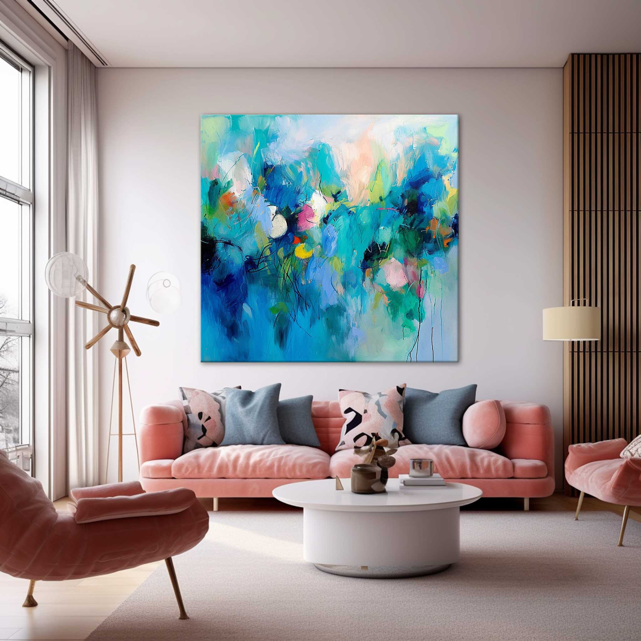 Wall Art Edgy Bold Color Pop Abstract Impasto