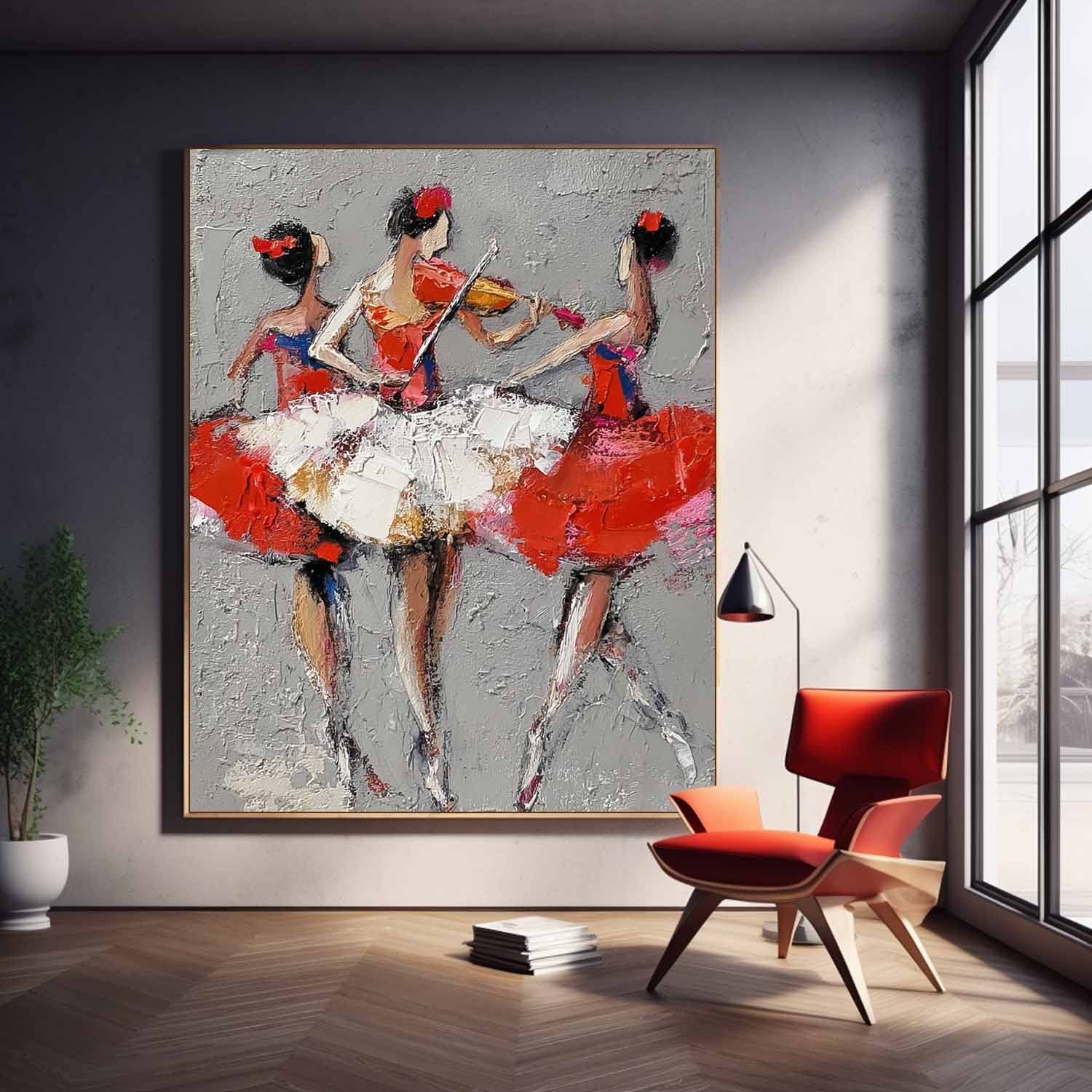 Wall Art People Soft Feminine Ballet Performance