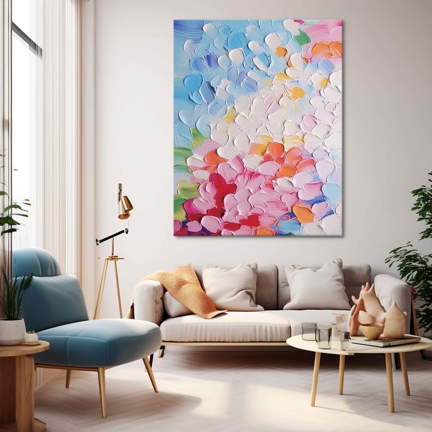 Abstract Canvas Art AB565 - Neutralighting